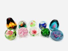 Collection of paperweights