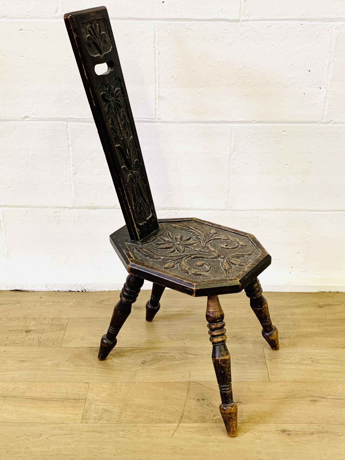 Oak spinning chair - Image 4 of 5