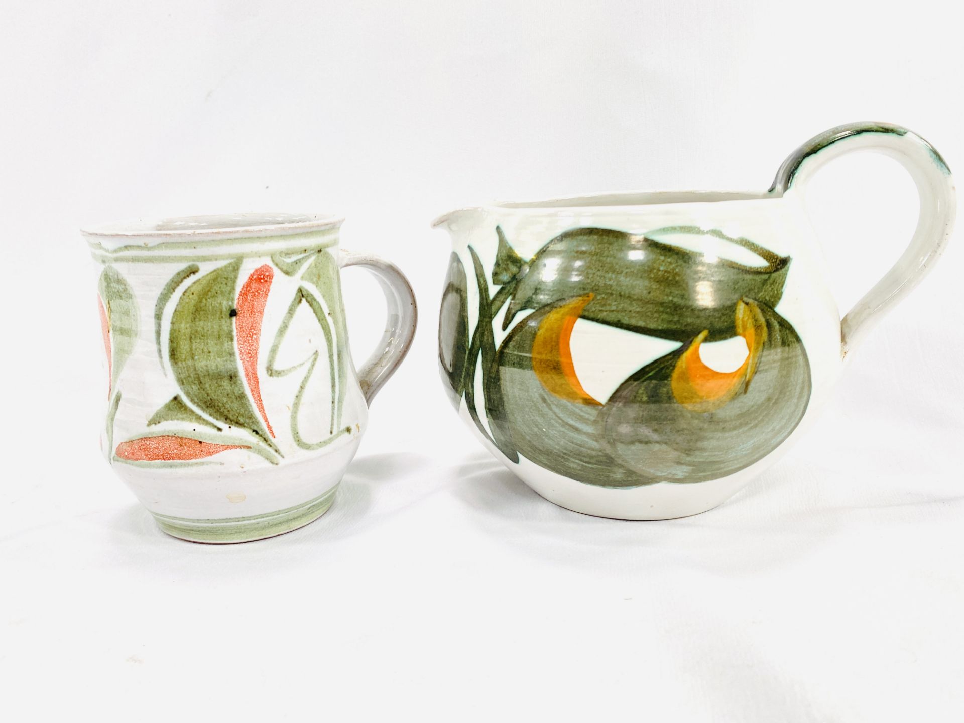 Aldermaston Pottery mug and jug