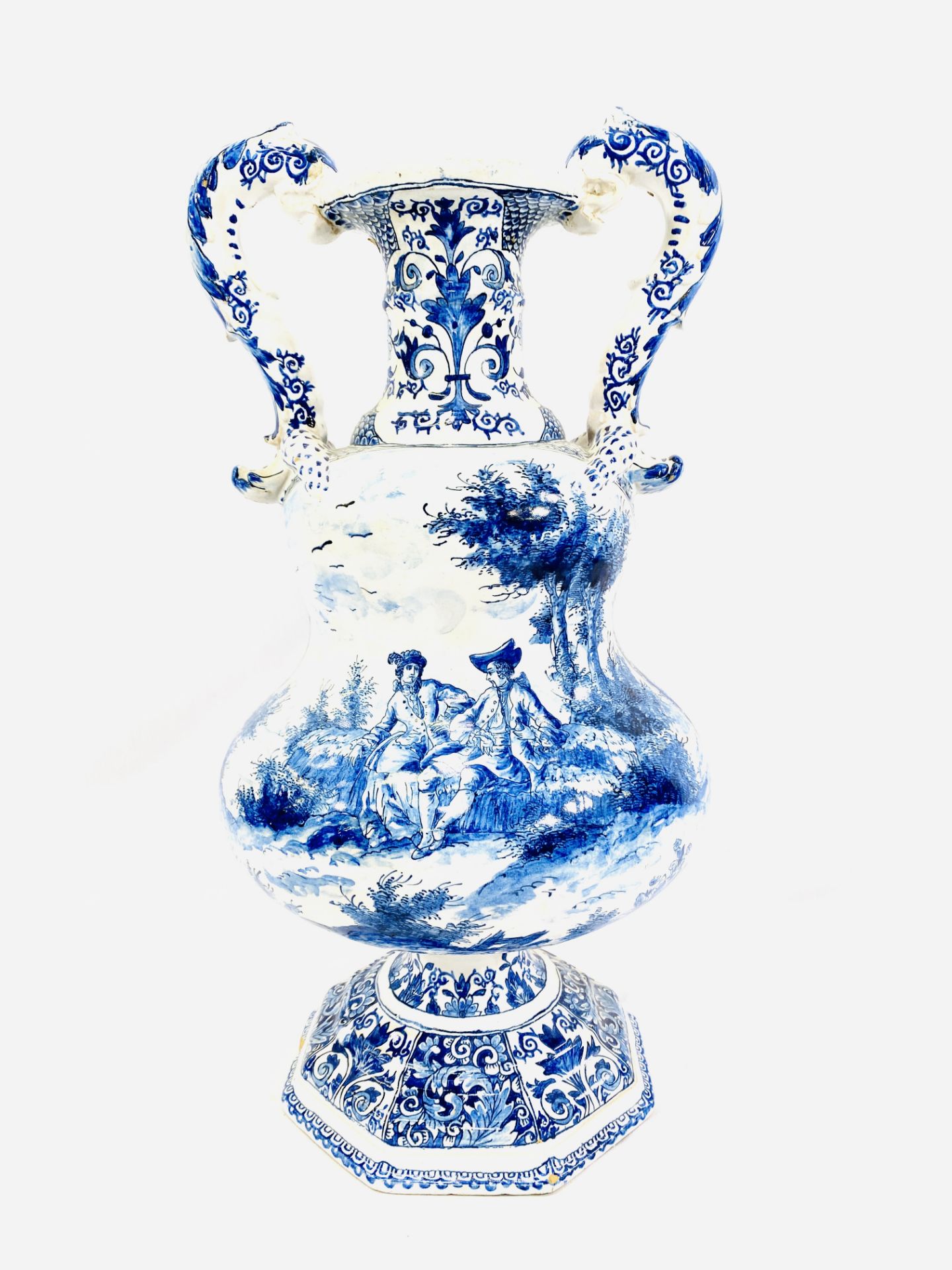 Pair of Delft vases - Image 5 of 5