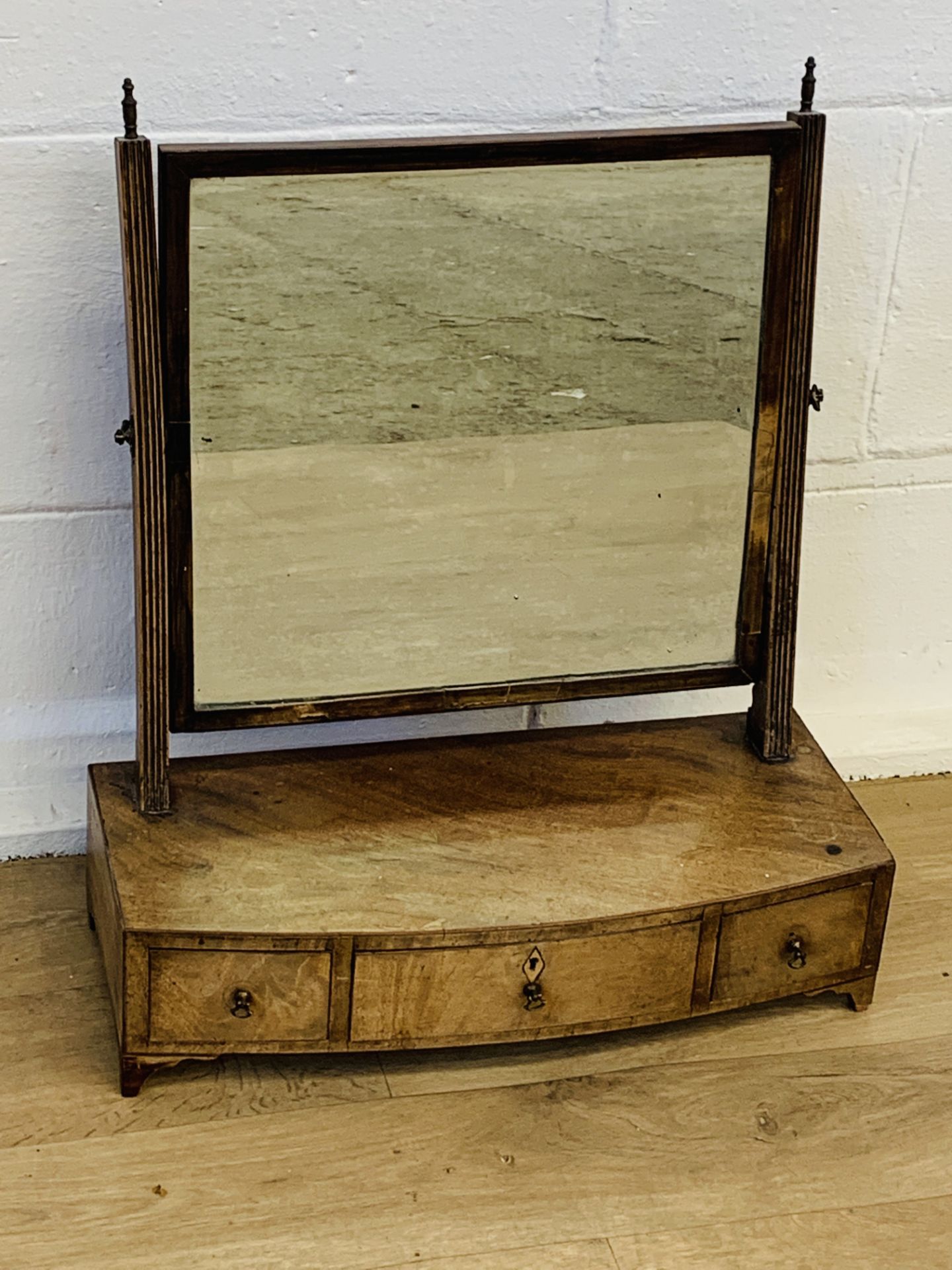 Mahogany toilet mirror