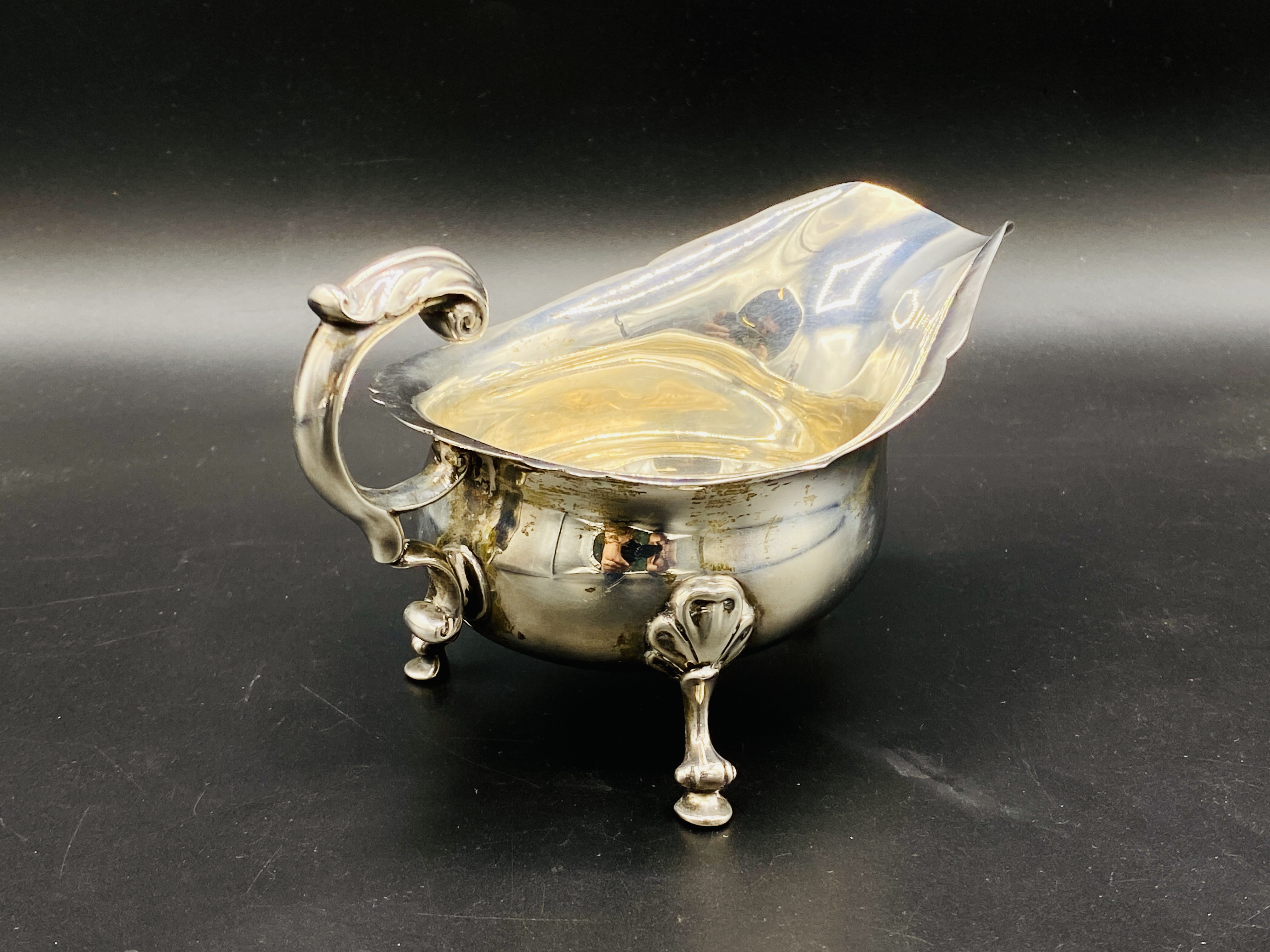 Silver sauce boat - Image 2 of 4