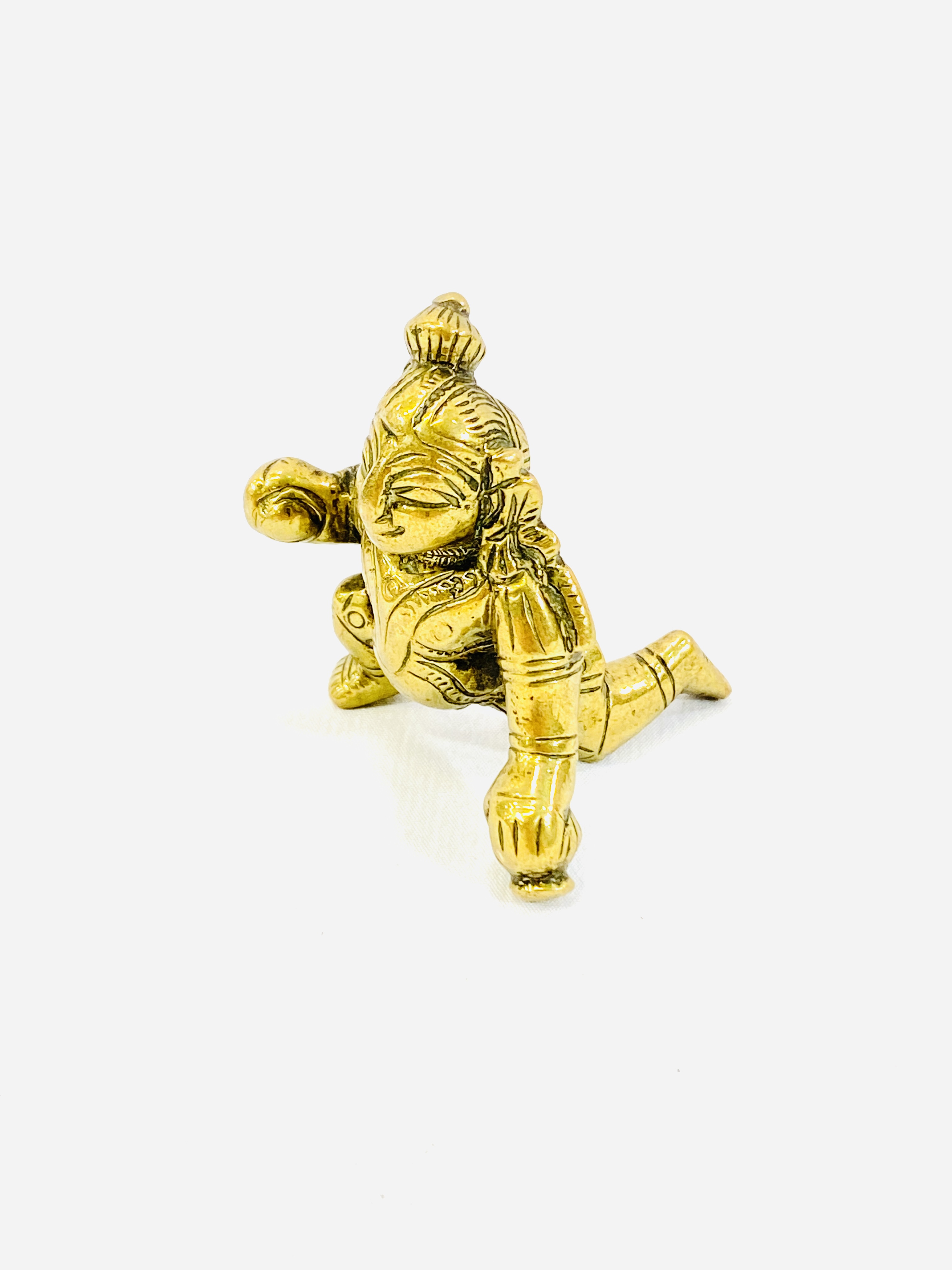 Six Oriental brass figures - Image 7 of 8