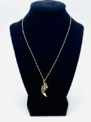 9ct gold pendant necklace