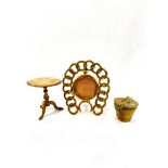 Brass photograph frame and other items