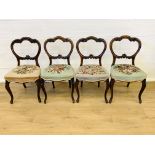 Four mahogany dining chairs