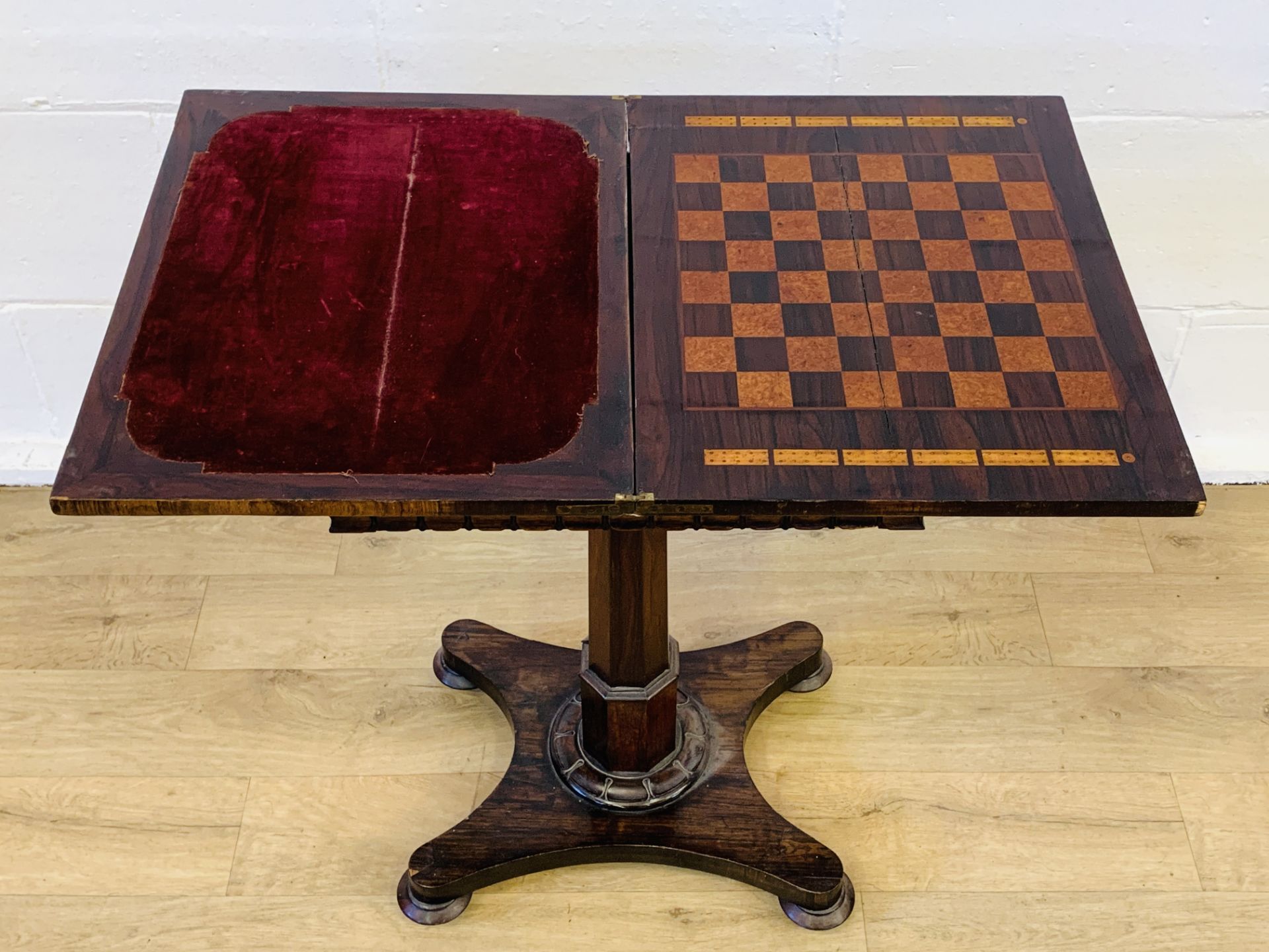 Rosewood games table - Image 6 of 9