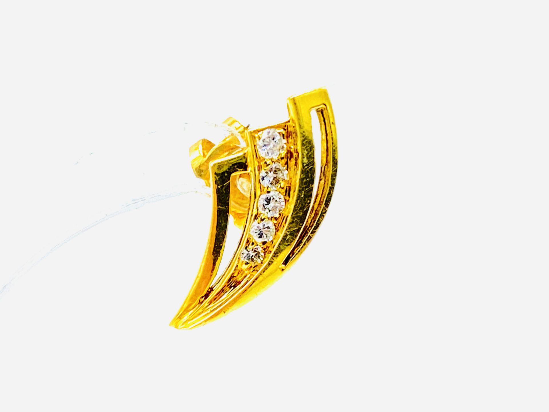 18ct gold earrings - Bild 4 aus 4