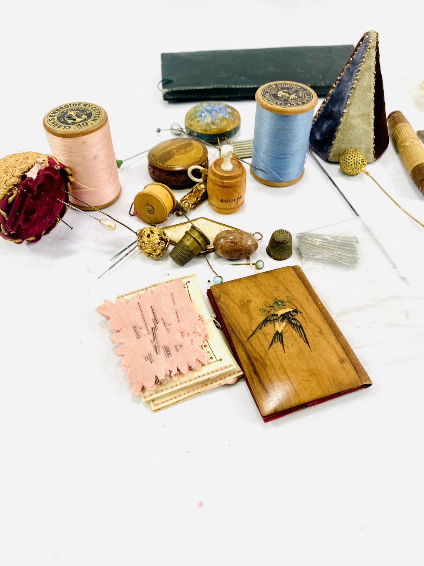 A collection of pin cushions and tape measures - Image 3 of 4