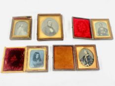 Five 19th century Daguerreotype portraits