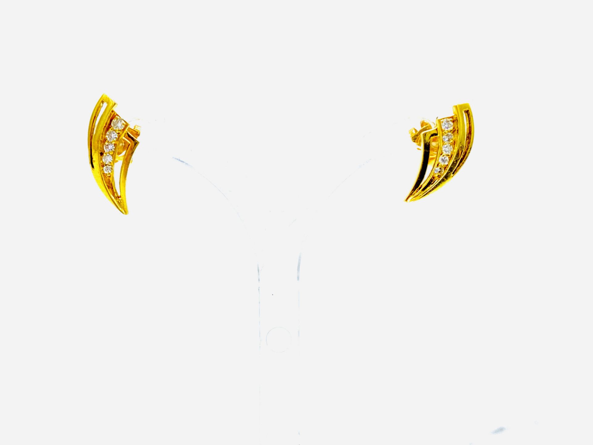 18ct gold earrings - Bild 2 aus 4