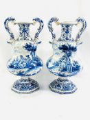 Pair of Delft vases