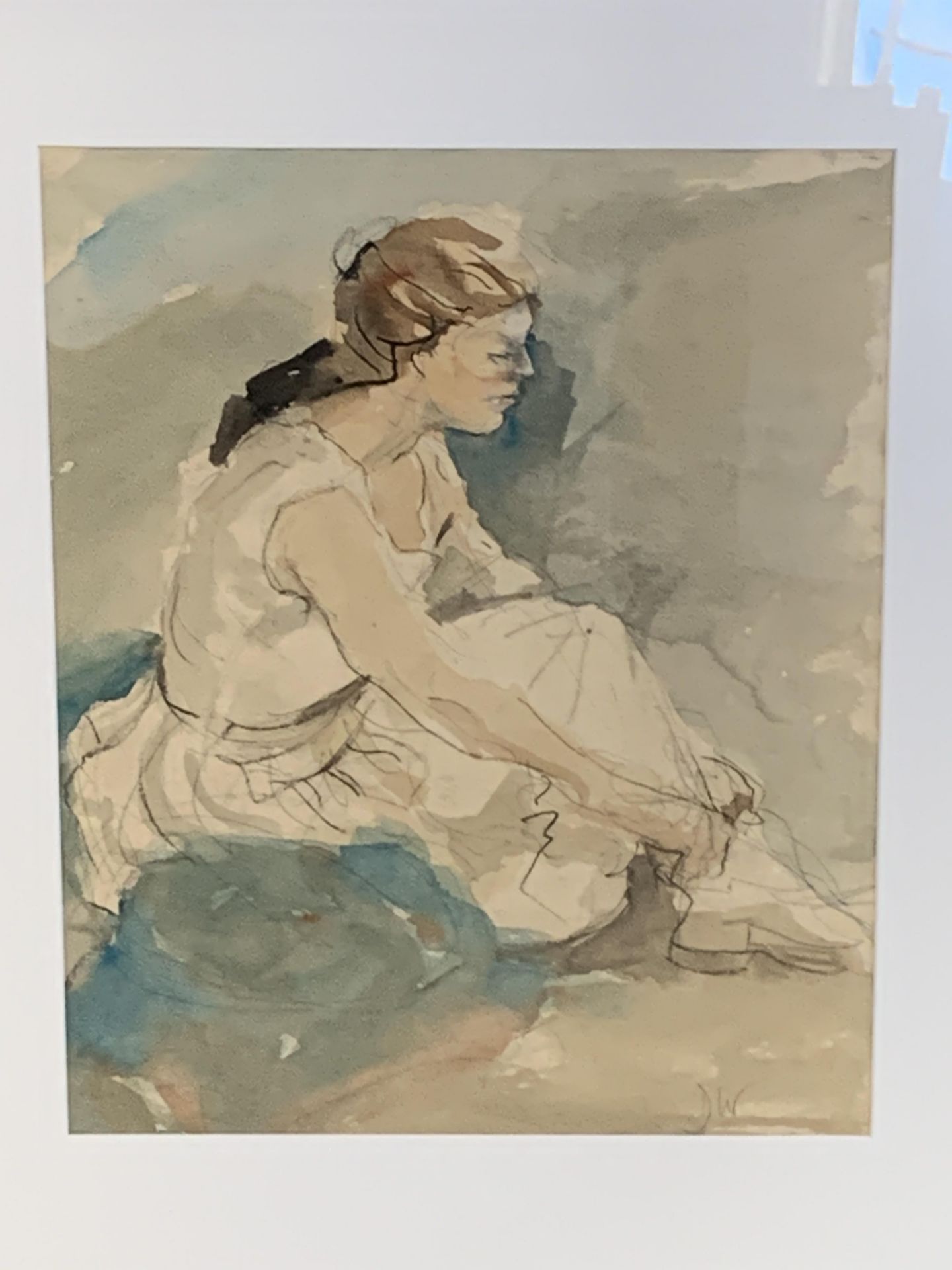 Watercolour of a young lady