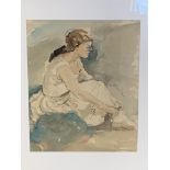 Watercolour of a young lady