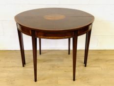 Mahogany demi-lune tables