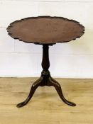 Mahogany tilt top wine table