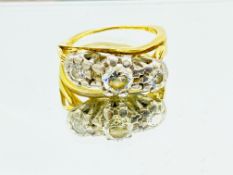 I8ct gold and diamond ring