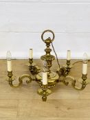 Brass chandelier