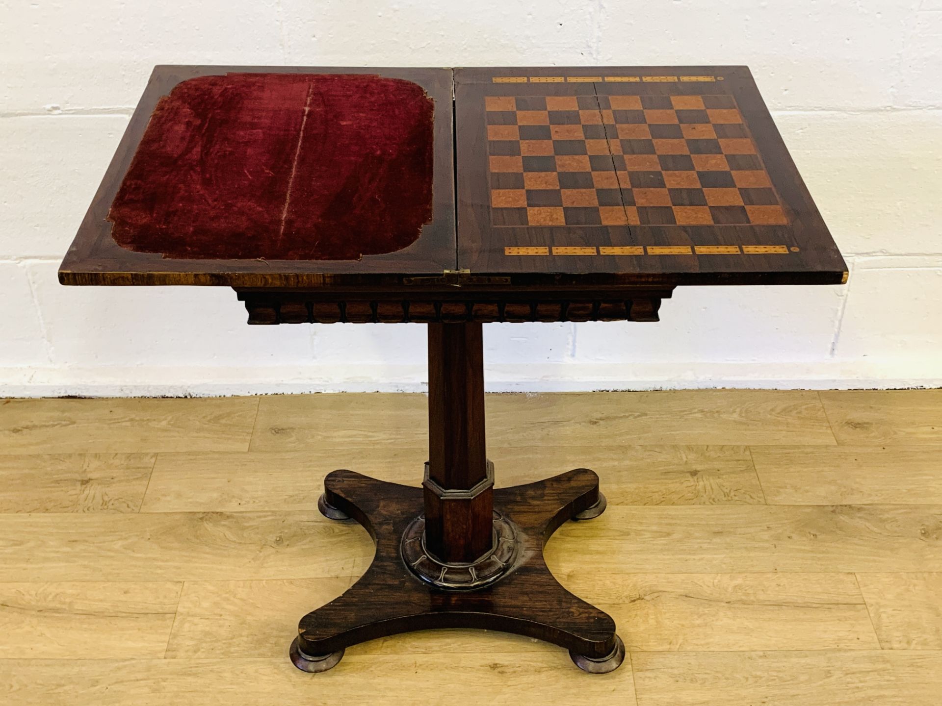 Rosewood games table - Image 5 of 9