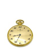 18ct gold case Baume & Mercier manual wind pocket watch