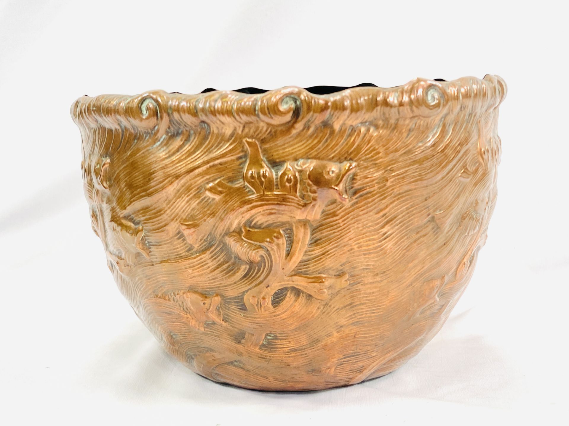 Copper jardiniere - Image 3 of 4