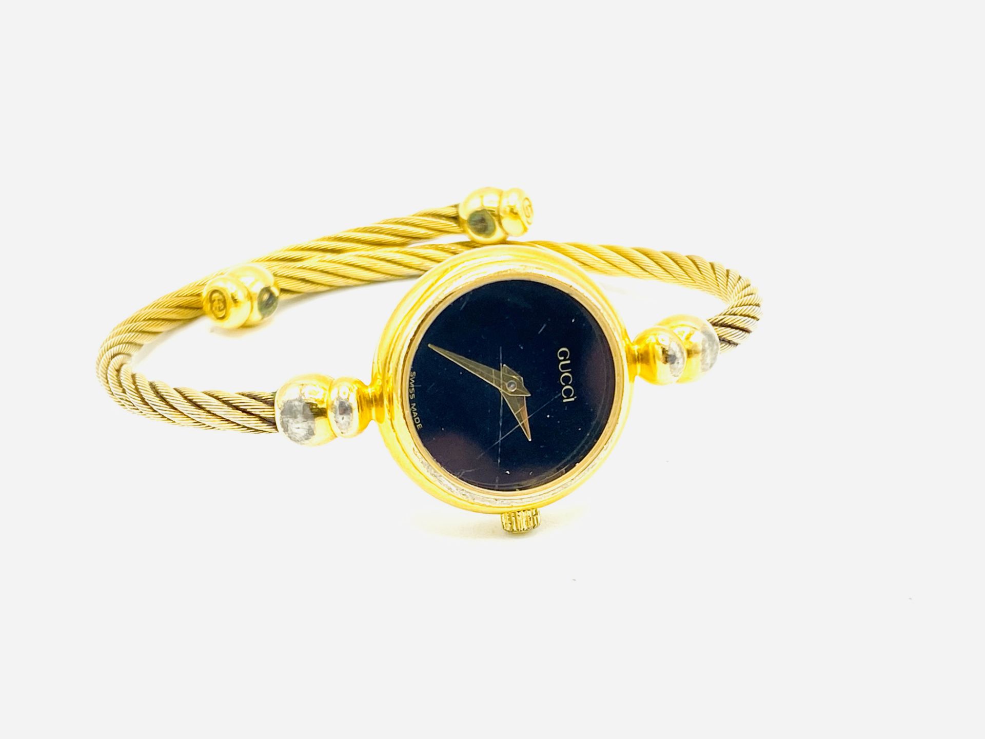 Gucci gold plate case watch with bangle strap, no. 2700.2.L - Image 2 of 4