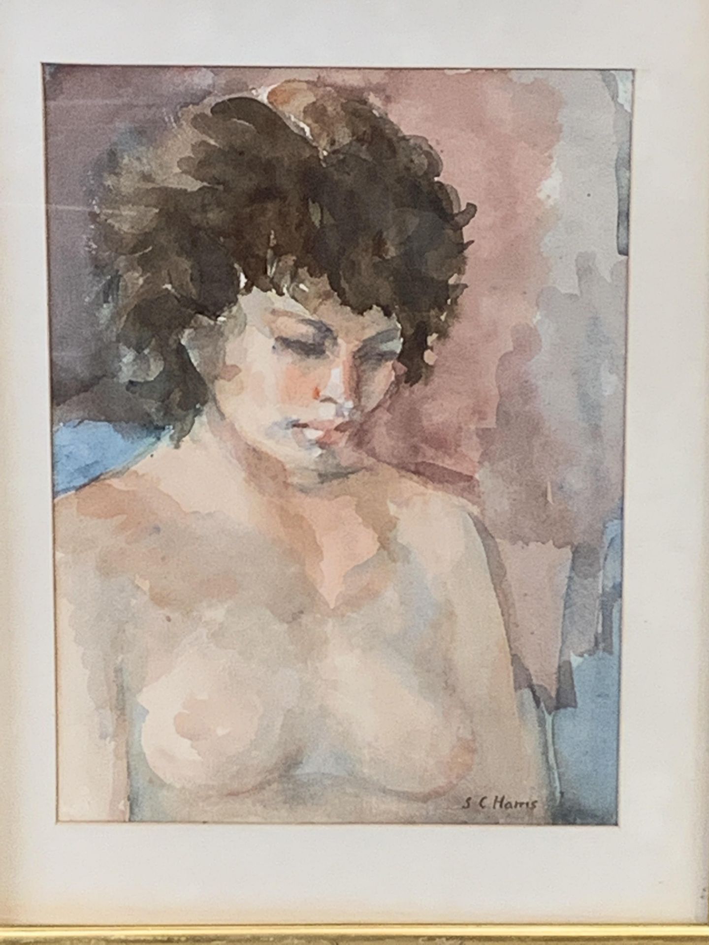 Suzanne C. Harris, signed watercolour