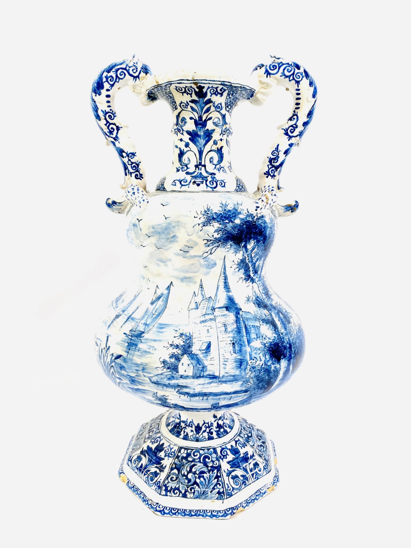 Pair of Delft vases - Image 4 of 5