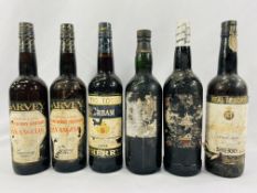 Six bottles of sherry