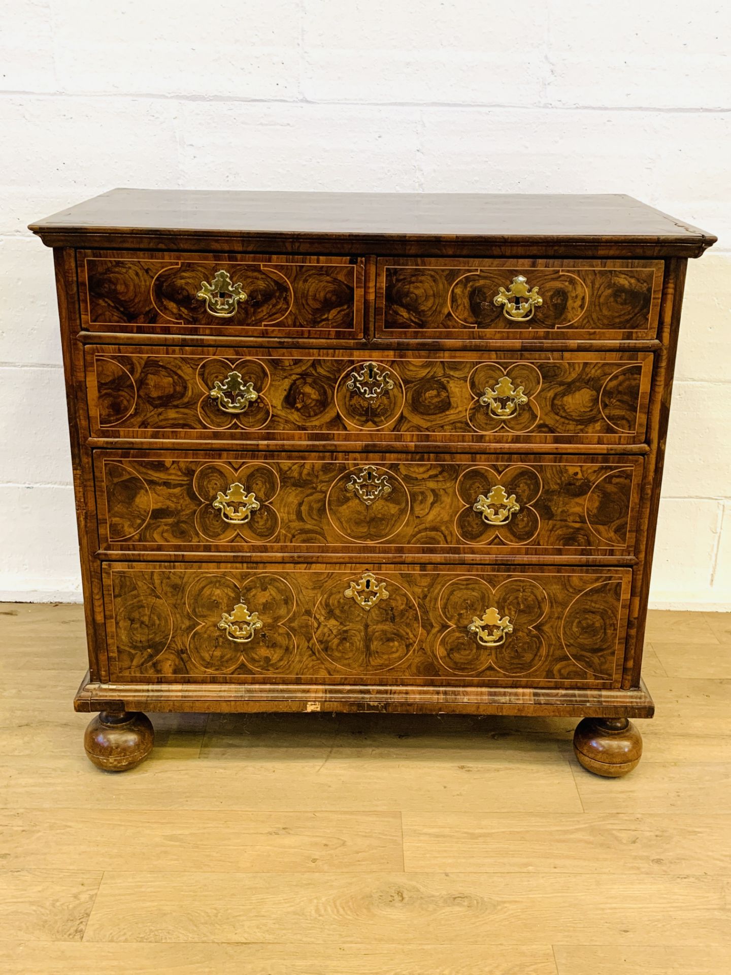 William and Mary period chest of drawers