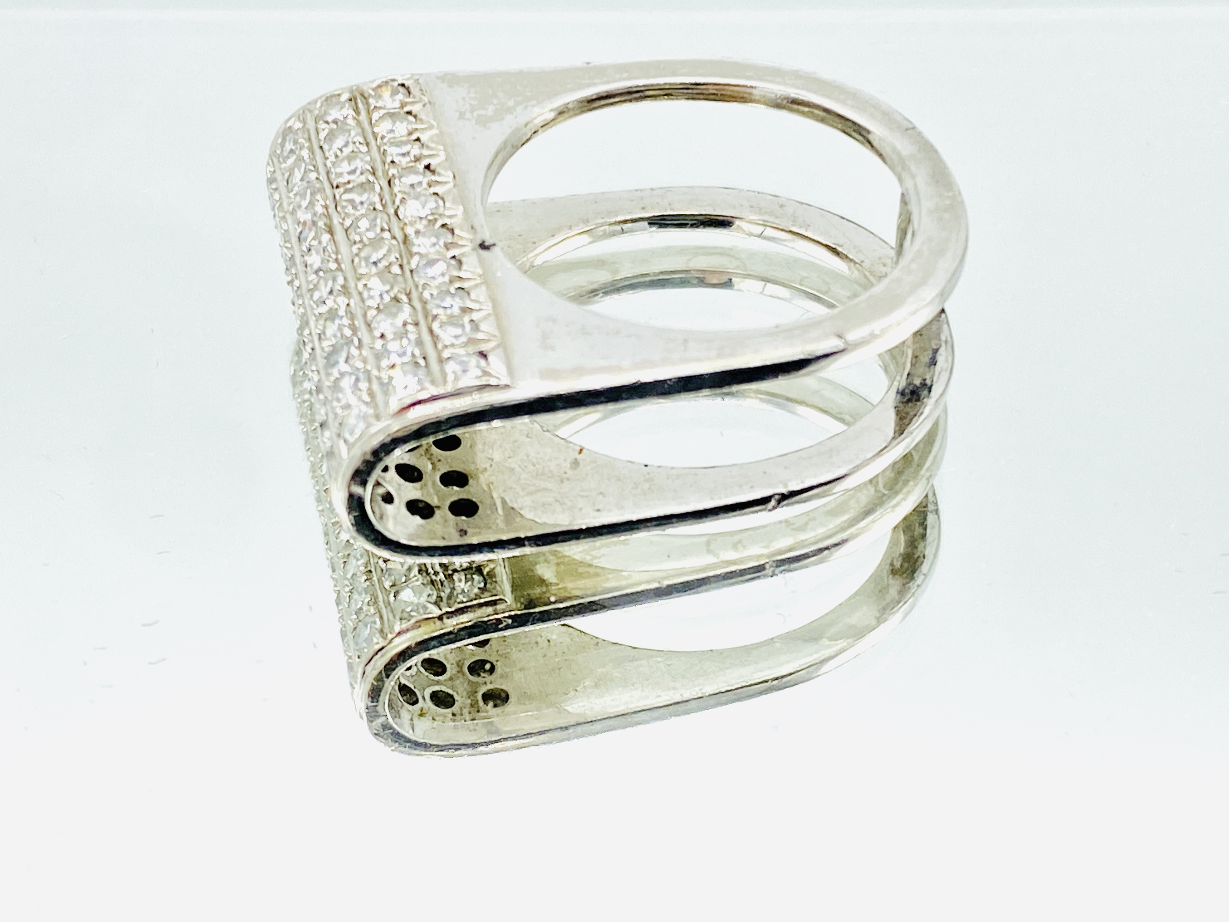 18ct white gold and diamond cocktail ring - Image 2 of 4