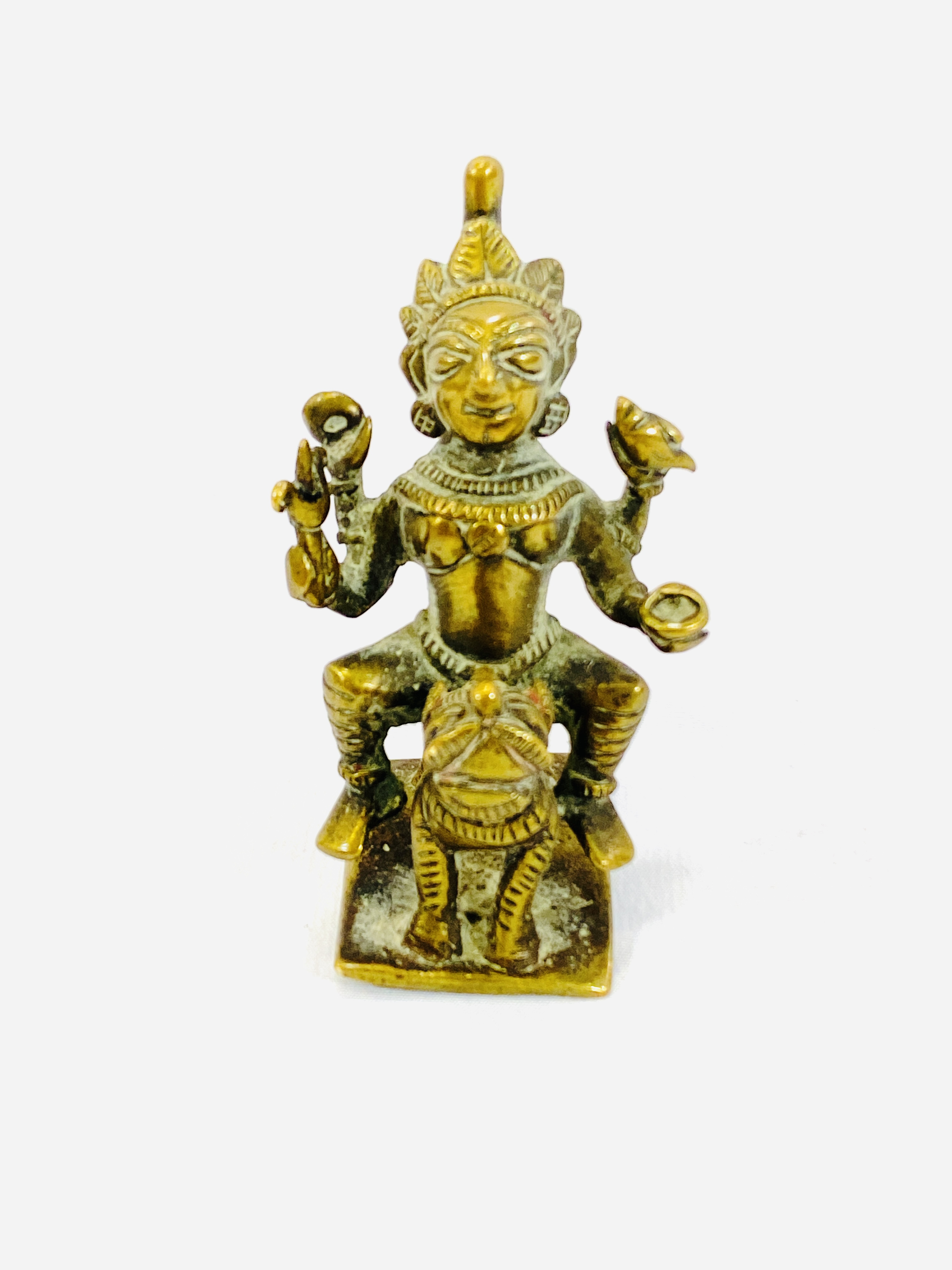 Six Oriental brass figures - Image 5 of 8