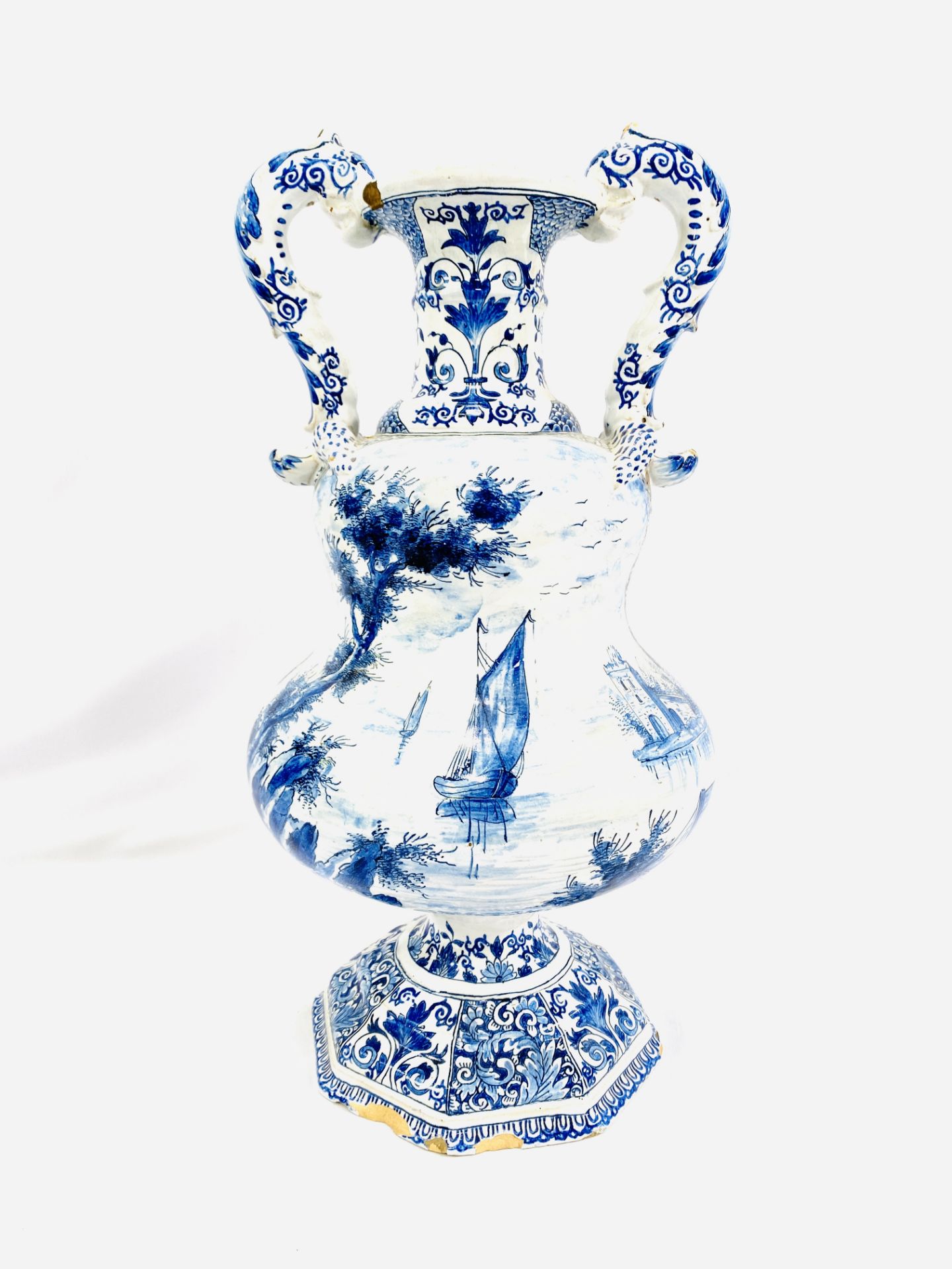 Pair of Delft vases - Image 3 of 5