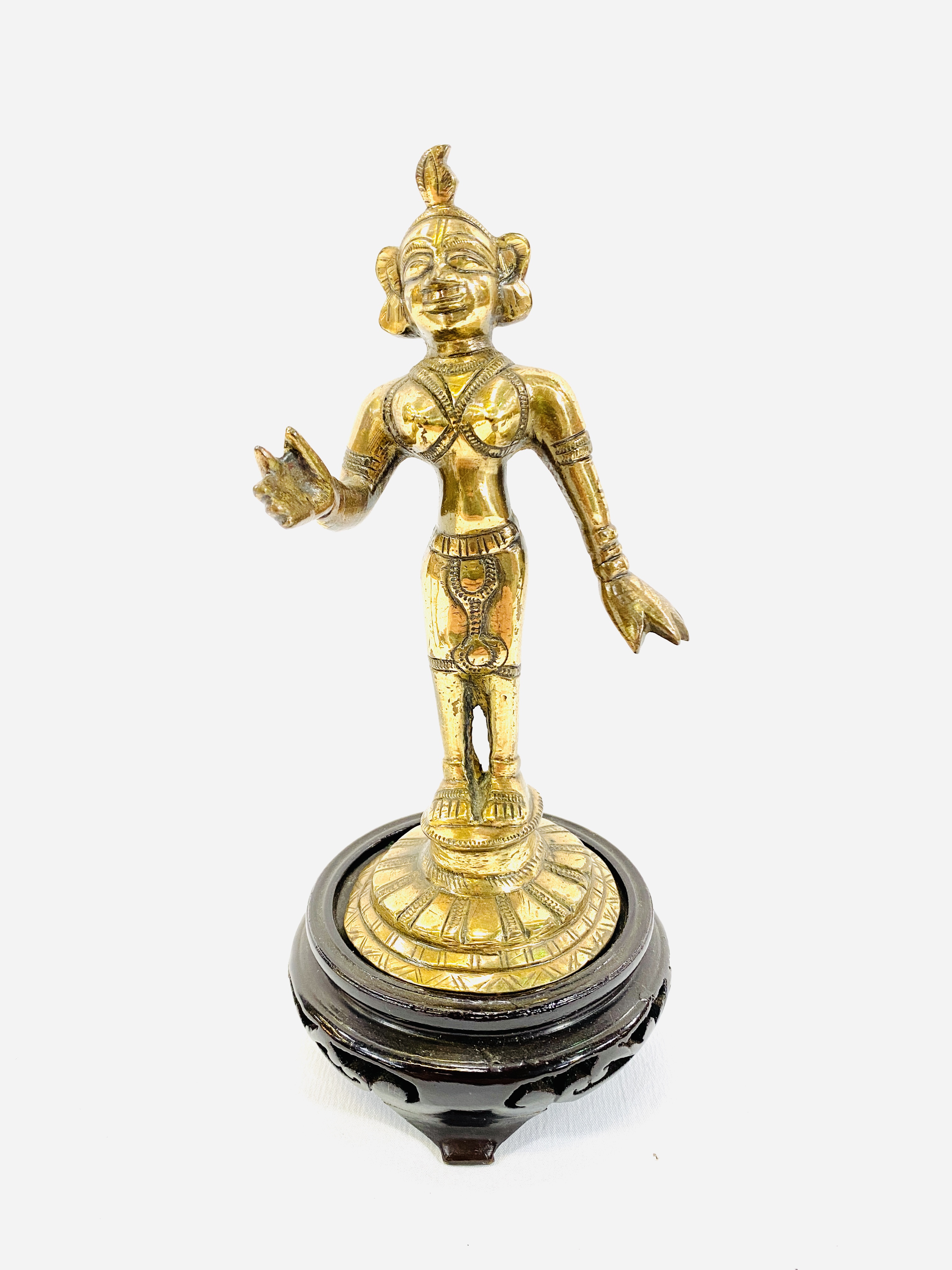 Six Oriental brass figures - Image 2 of 8