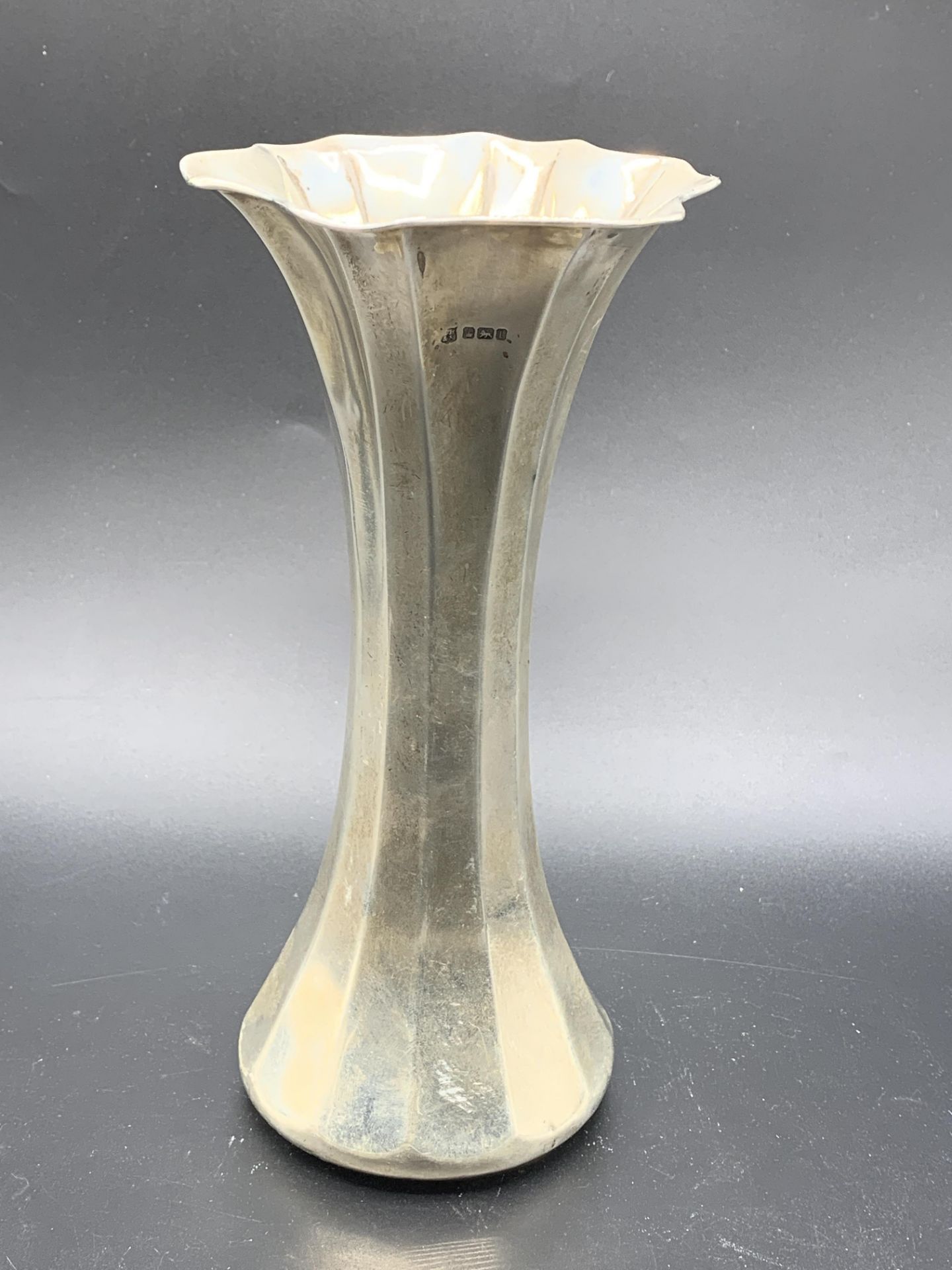 Hallmarked silver vase