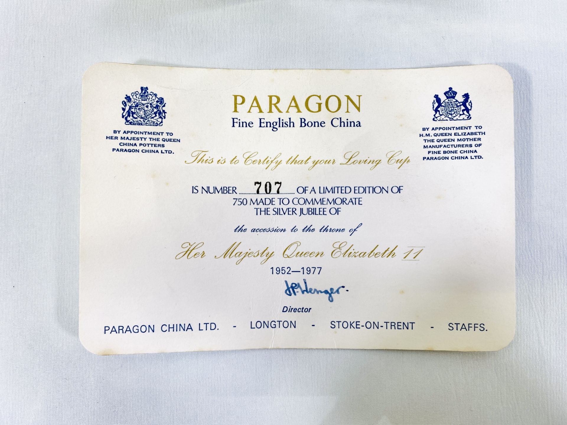 Paragon china loving cup - Image 7 of 7