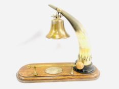 Horn mounted table bell