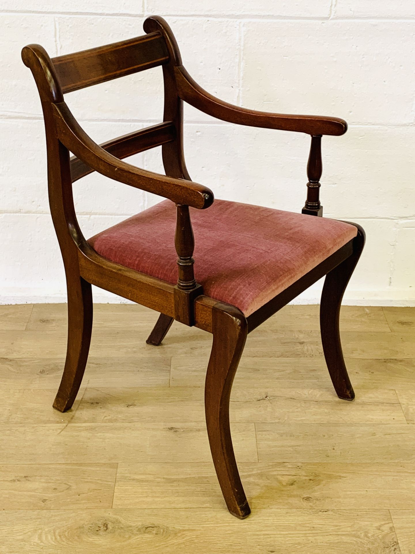 Four mahogany dining chairs with two matching carvers - Image 6 of 7