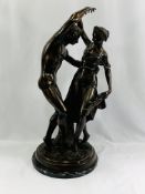 Bronze sculpture of Zephyr dancing with Flora