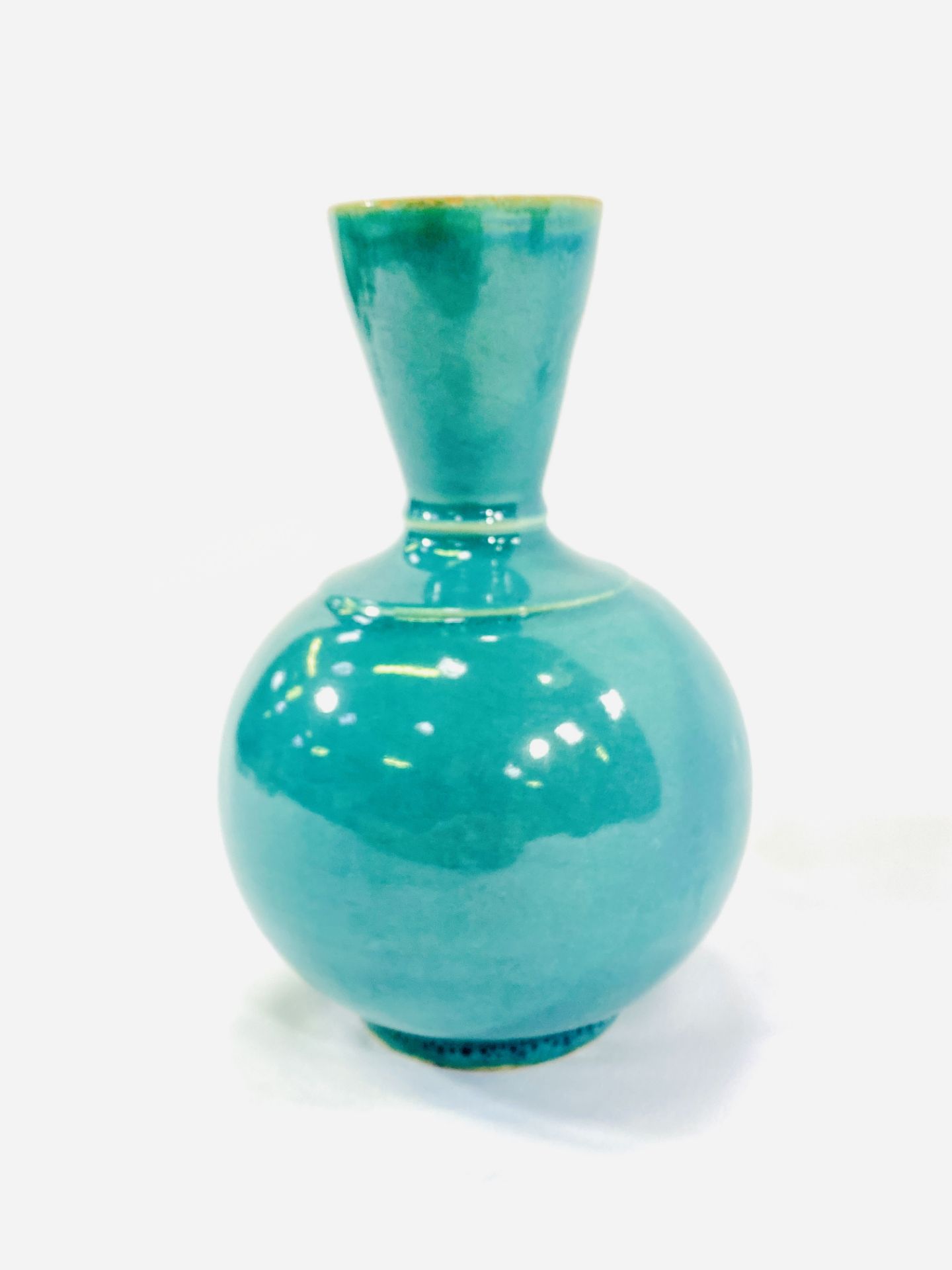 Oriental turquoise vase - Image 2 of 5