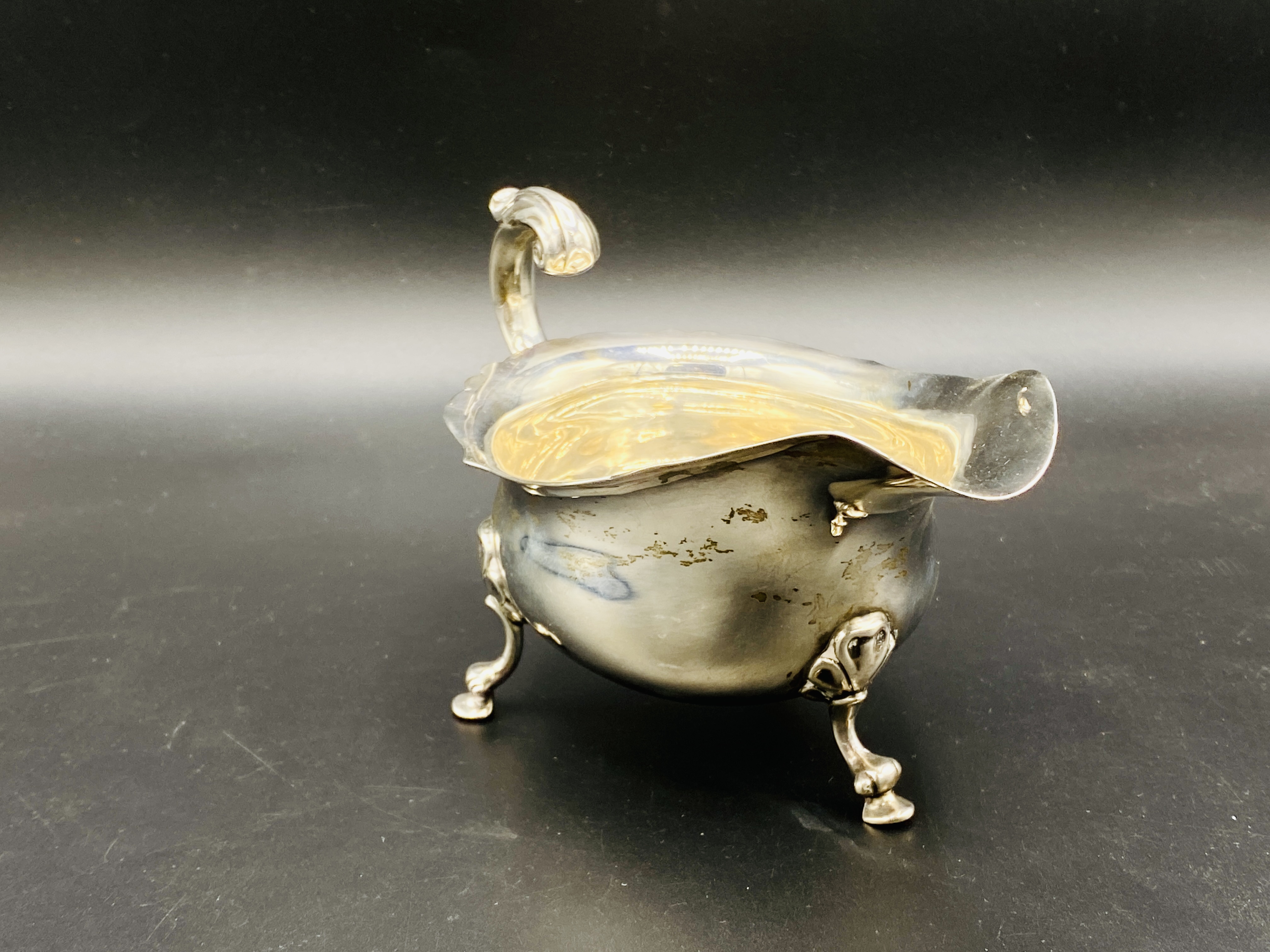 Silver sauce boat - Image 3 of 4