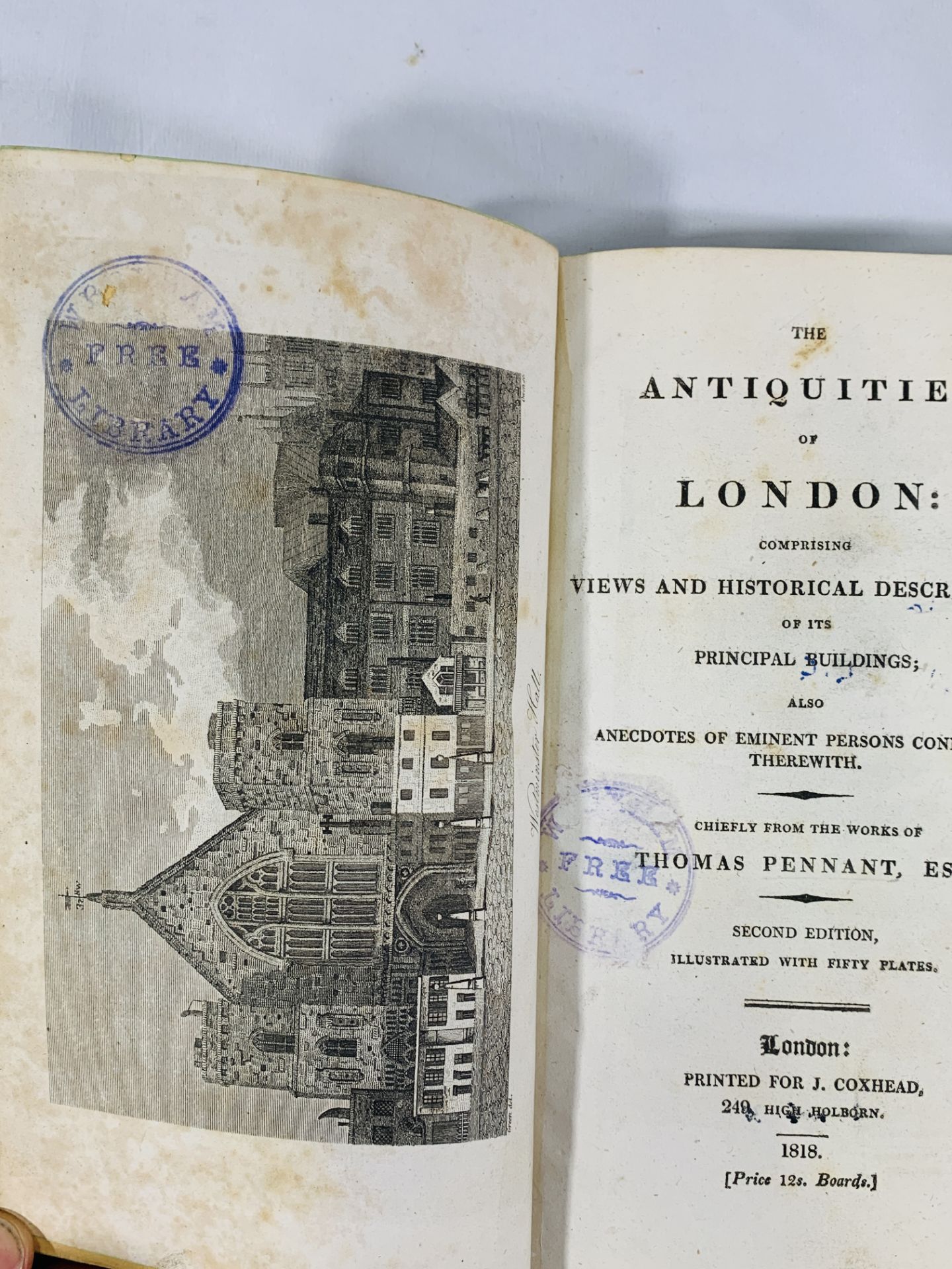 Two copies of The Antiquities of London from the works of Thomas Pennant - Image 2 of 6