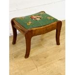 Mahogany framed foot stool