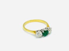 18ct gold 3 stone ring