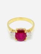 18ct gold and ruby ring