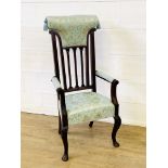 Mahogany open armchair