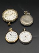 Two pocket watches and other items