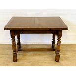 Oak extending dining table