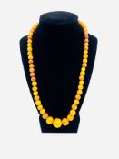 Amber bead necklace