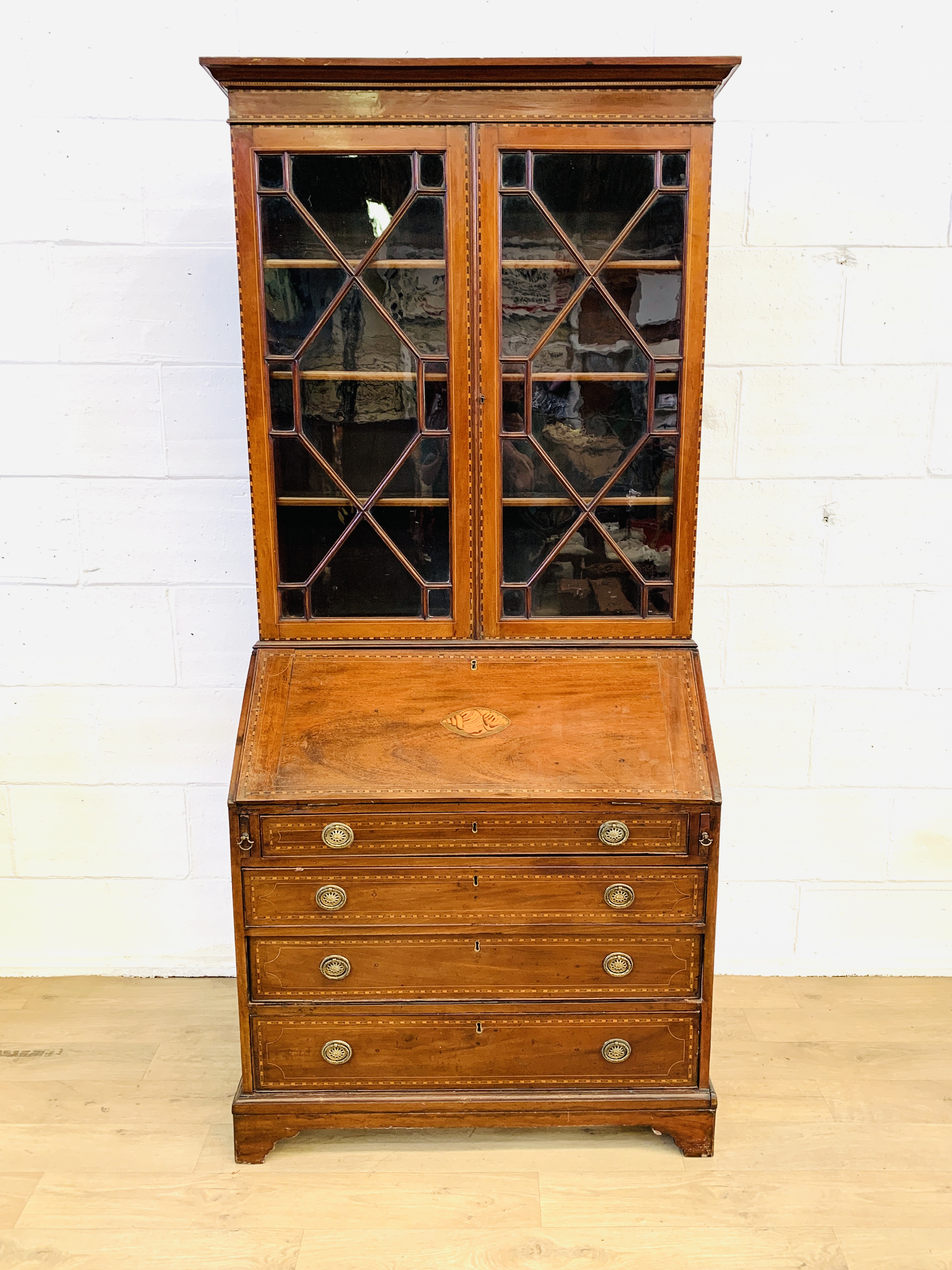 Mahogany bureau bookcase